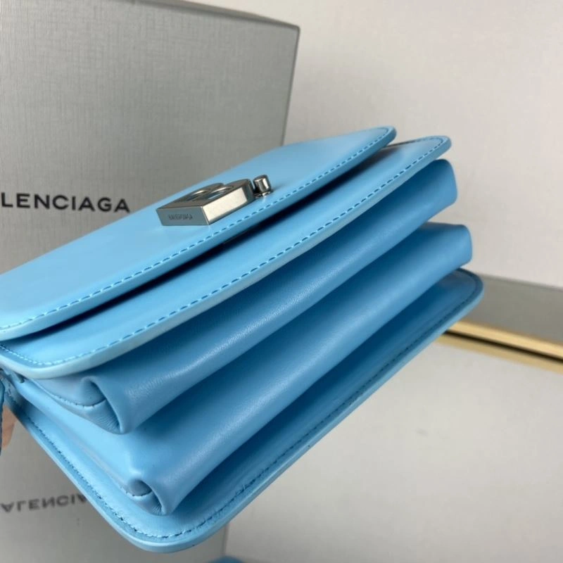 Balenciaga Sky Blue Tofu Bag with Big B Hardware Premium 78329