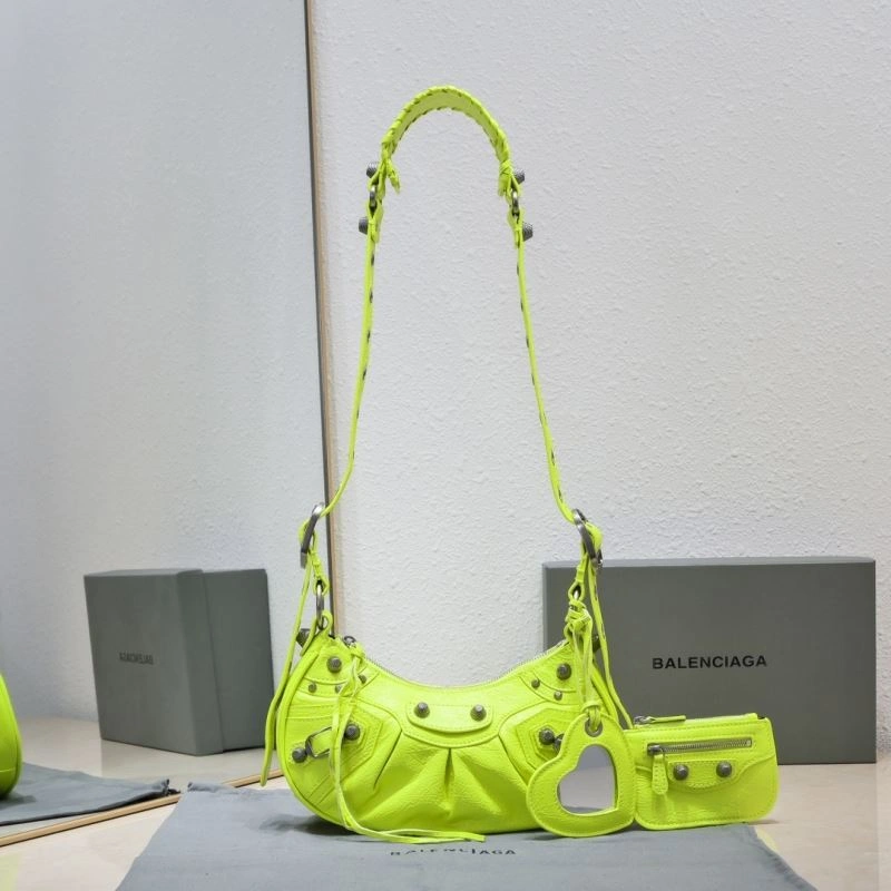 Balenciaga Small Fluorescent Green Crescent Bag 26x12x6 cm Trendsetting 72707