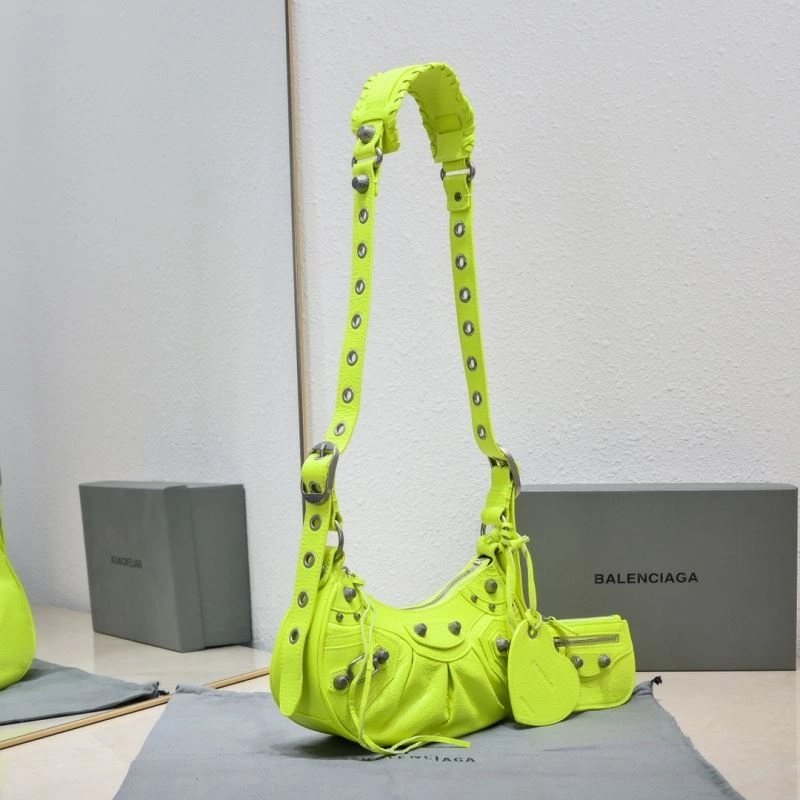 Balenciaga Small Fluorescent Green Crescent Bag 26x12x6 cm Trendsetting 72707