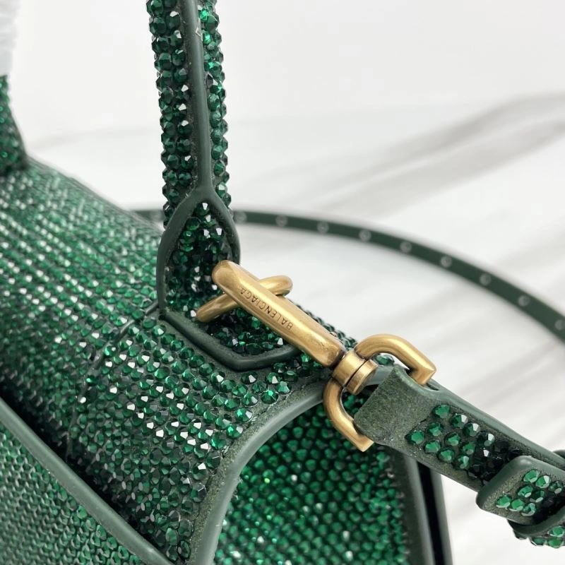 Balenciaga Small Hourglass Bag - Iconic Curved Design in Cowhide Breathable 78734