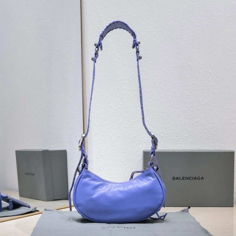 Bright Balenciaga Small Purple Crescent Bag - 26cm 72742