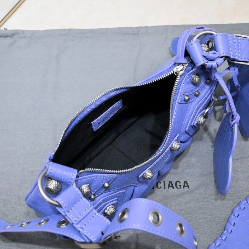 Bright Balenciaga Small Purple Crescent Bag - 26cm 72742