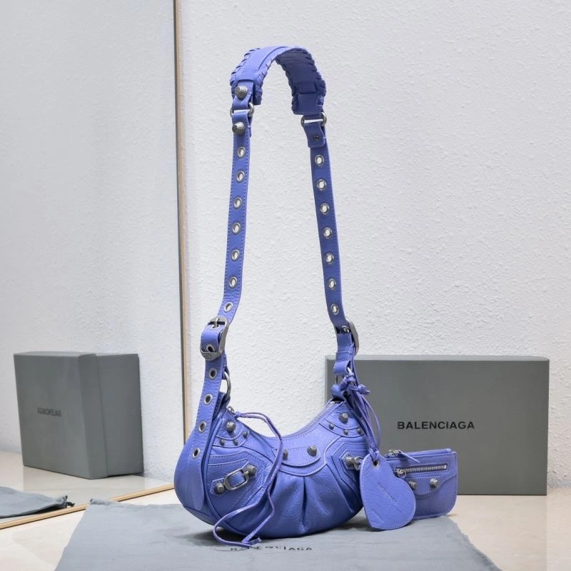Bright Balenciaga Small Purple Crescent Bag - 26cm 72742