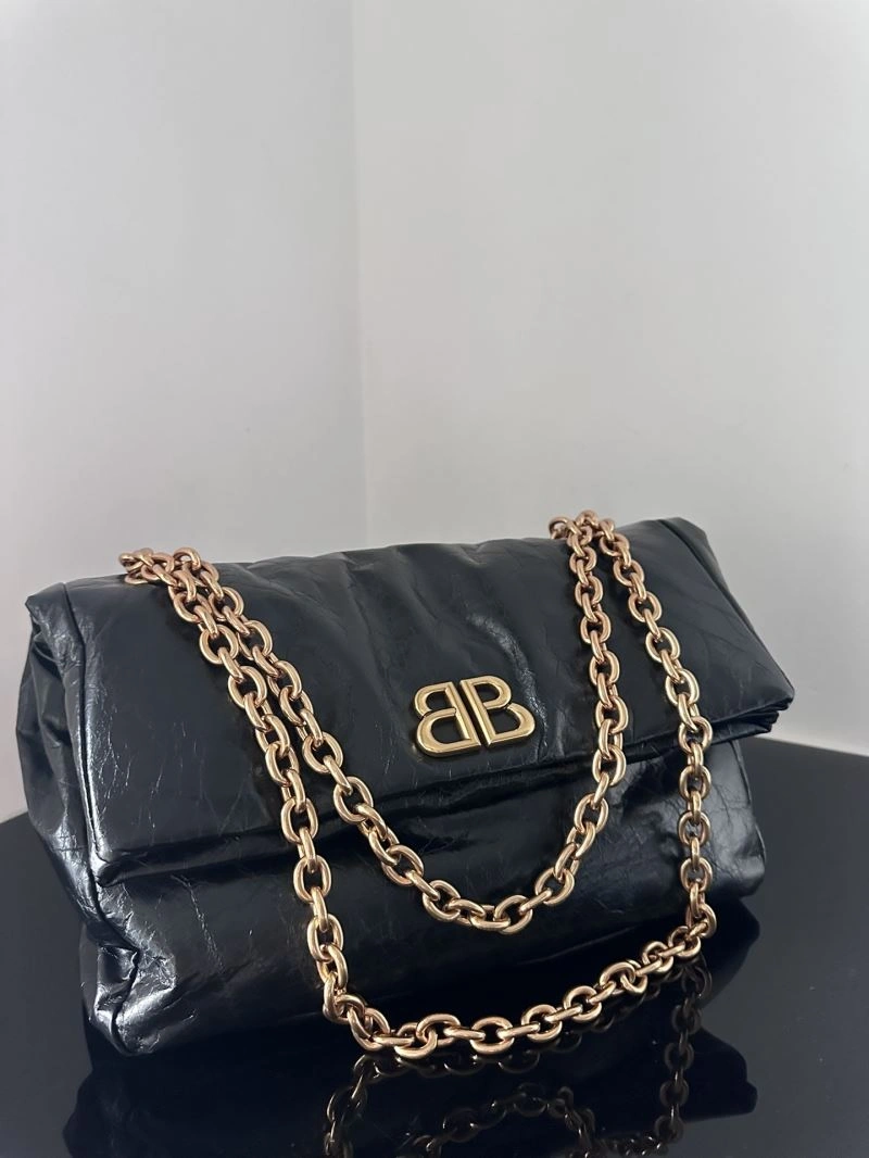 Balenciaga  Monaco Black Gold Oil Wax Bag Collection Thermal 69941