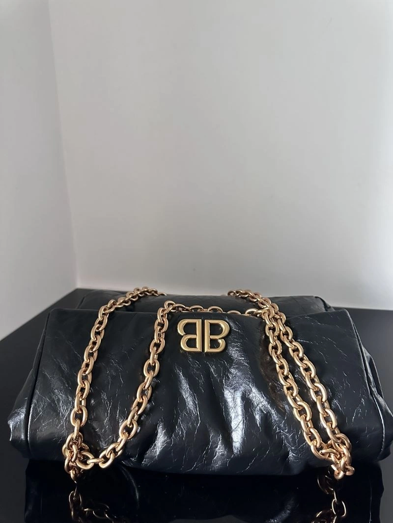 Balenciaga  Monaco Black Gold Oil Wax Bag Collection Thermal 69941