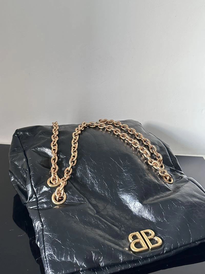Balenciaga  Monaco Black Gold Oil Wax Bag Collection Thermal 69941