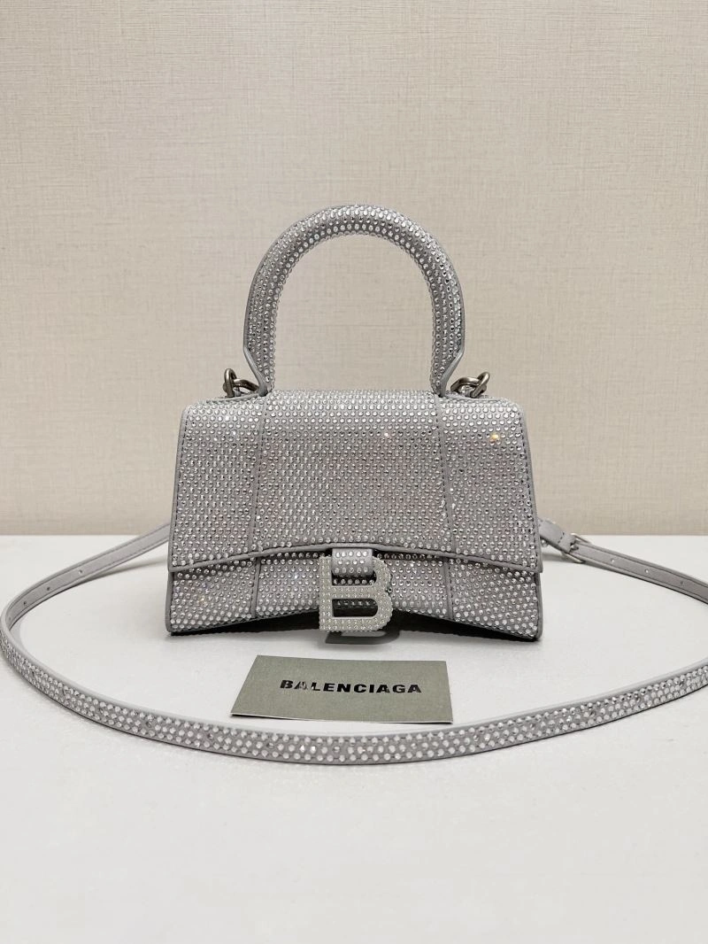 Balenciaga Sparkling Diamond-Encrusted Hourglass Handbag OdorResistant 66946