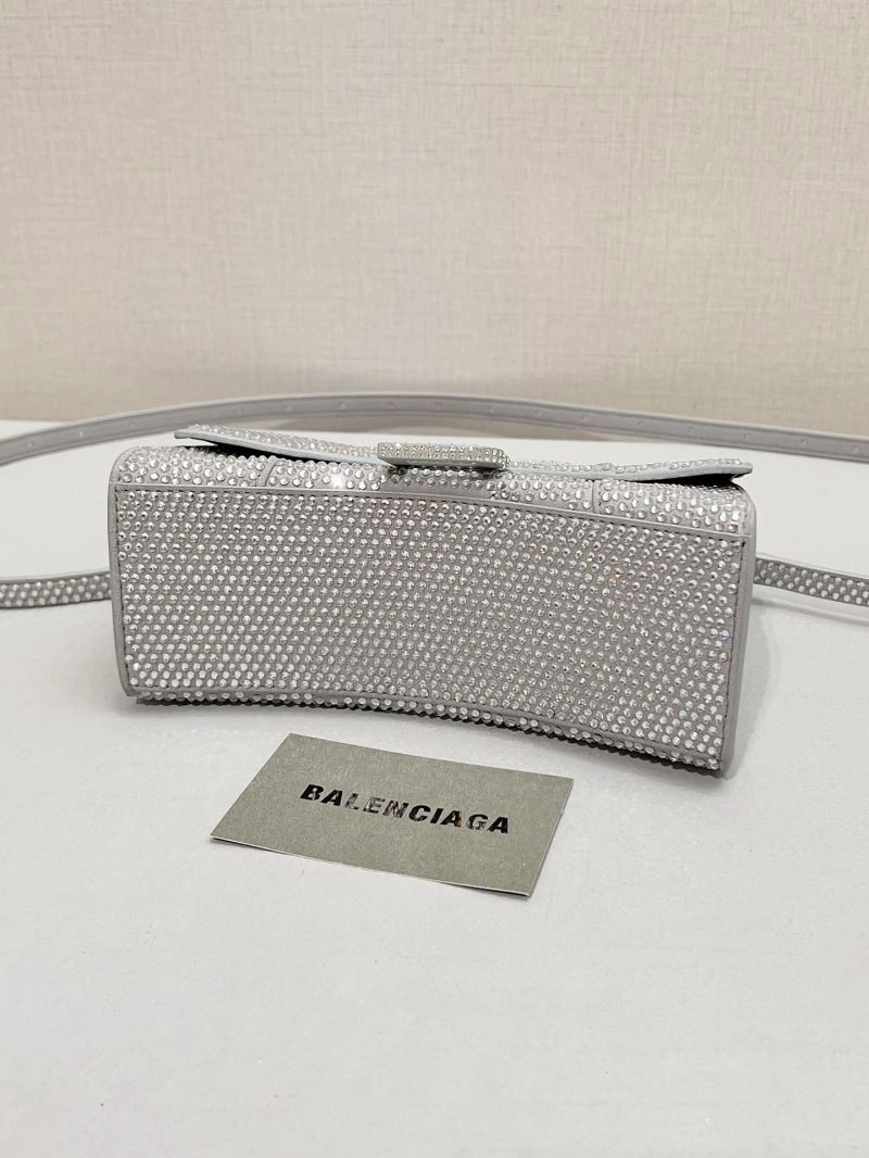 Balenciaga Sparkling Diamond-Encrusted Hourglass Handbag OdorResistant 66946