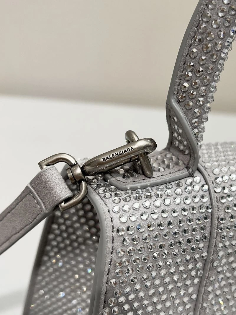 Balenciaga Sparkling Diamond-Encrusted Hourglass Handbag OdorResistant 66946