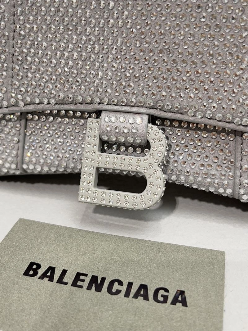 Balenciaga Sparkling Diamond-Encrusted Hourglass Handbag OdorResistant 66946