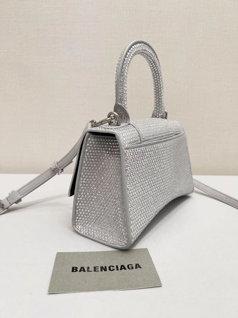 Balenciaga Sparkling Diamond-Encrusted Hourglass Handbag OdorResistant 66946