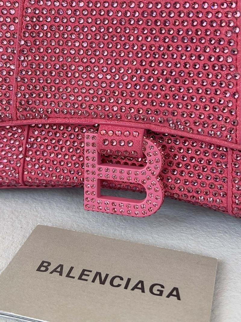 Unique Balenciaga Sparkling Hourglass Diamond Bag - Ultimate Glamour Accessory 66970