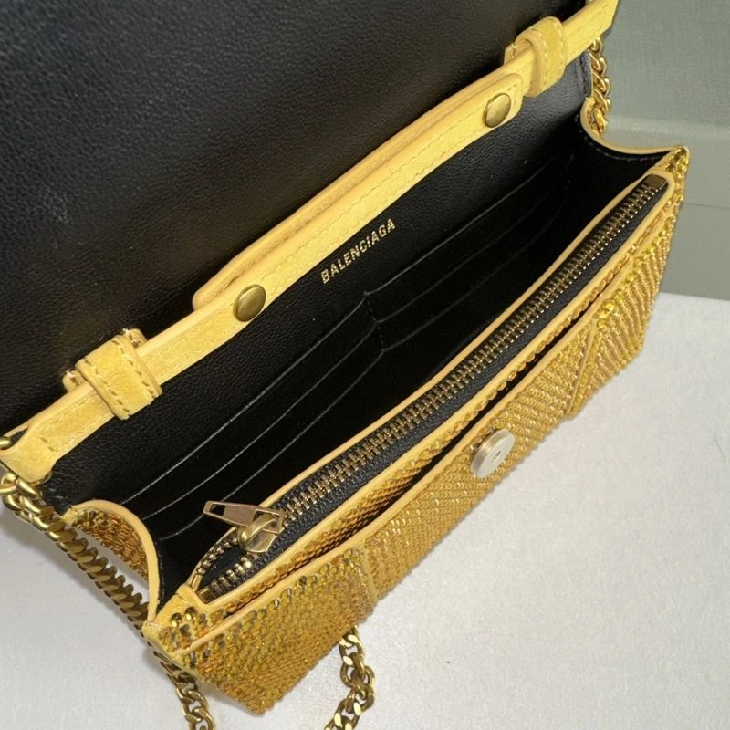 Packable Balenciaga Sparkling Rhinestone Hourglass Chain Bag - Limited Edition 75302