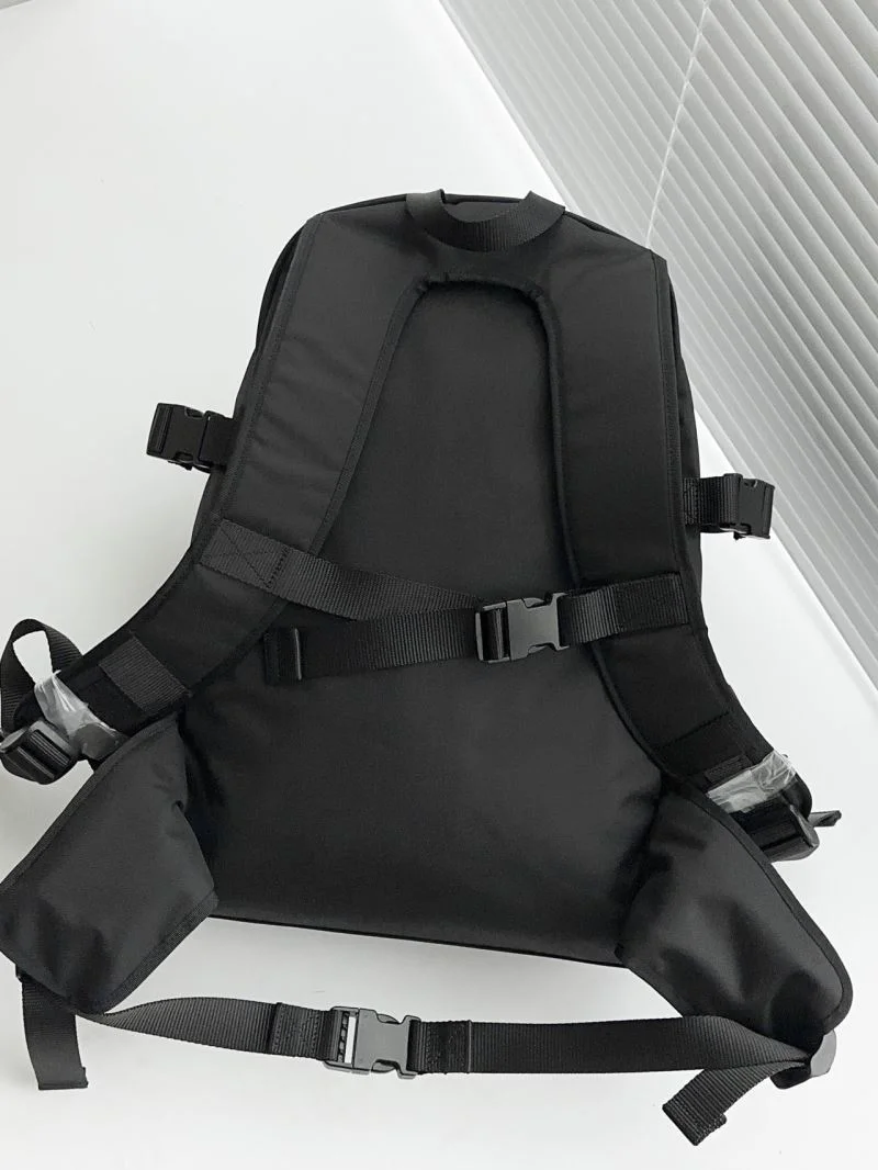 Balenciaga Sponsor Black Nylon Art Print Backpack OnTrend 38327