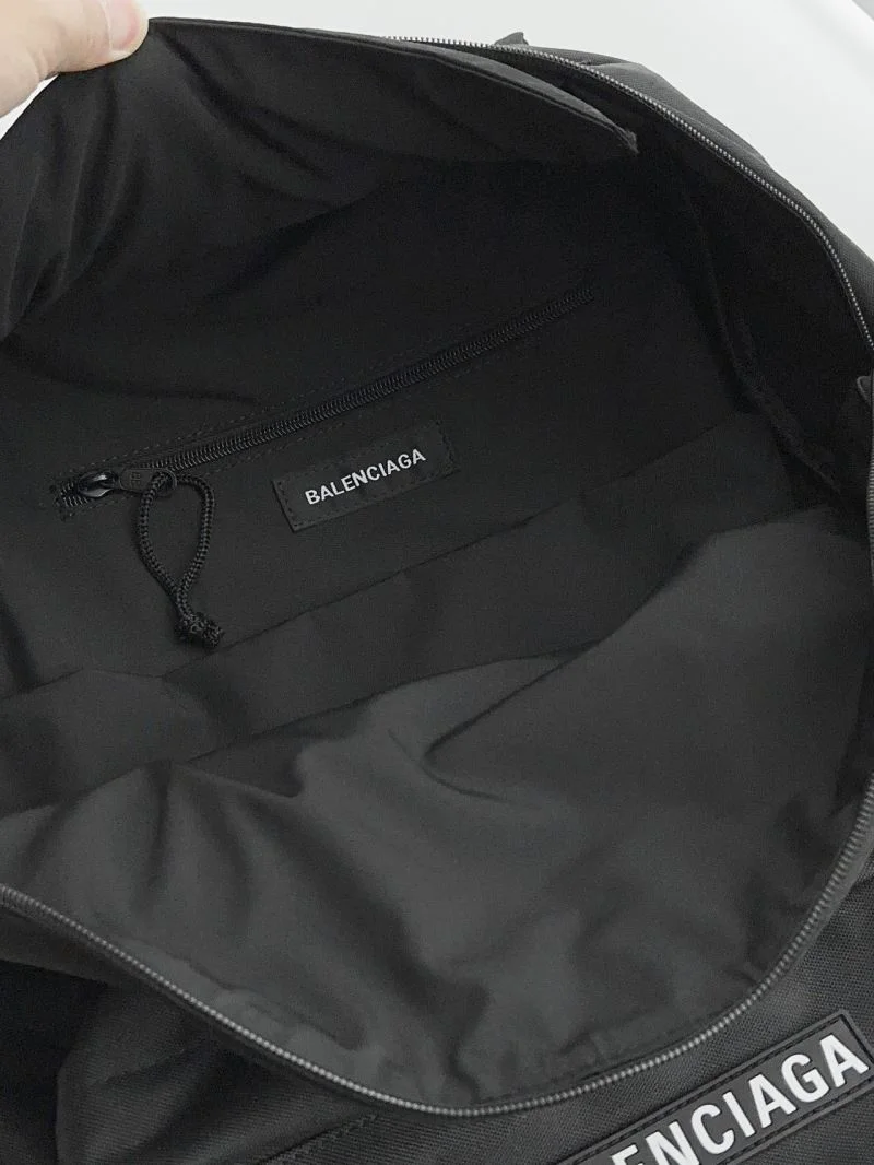 Balenciaga Sponsor Black Nylon Art Print Backpack OnTrend 38327