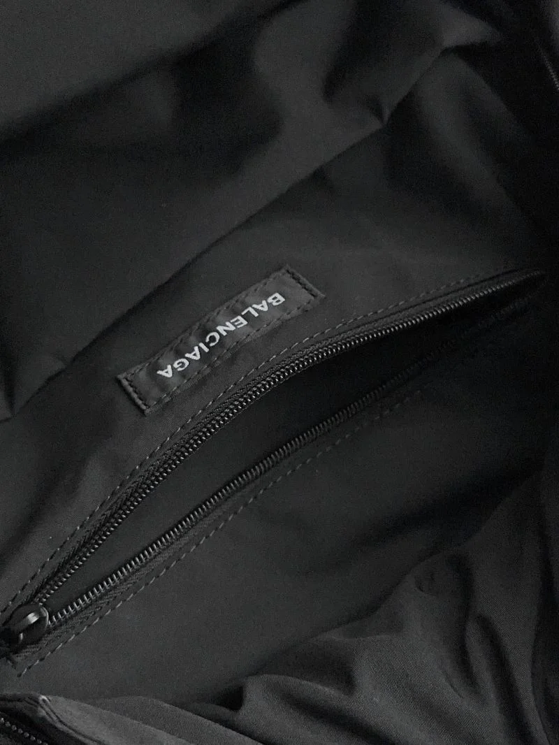 Balenciaga Sponsor Black Nylon Art Print Backpack OnTrend 38327