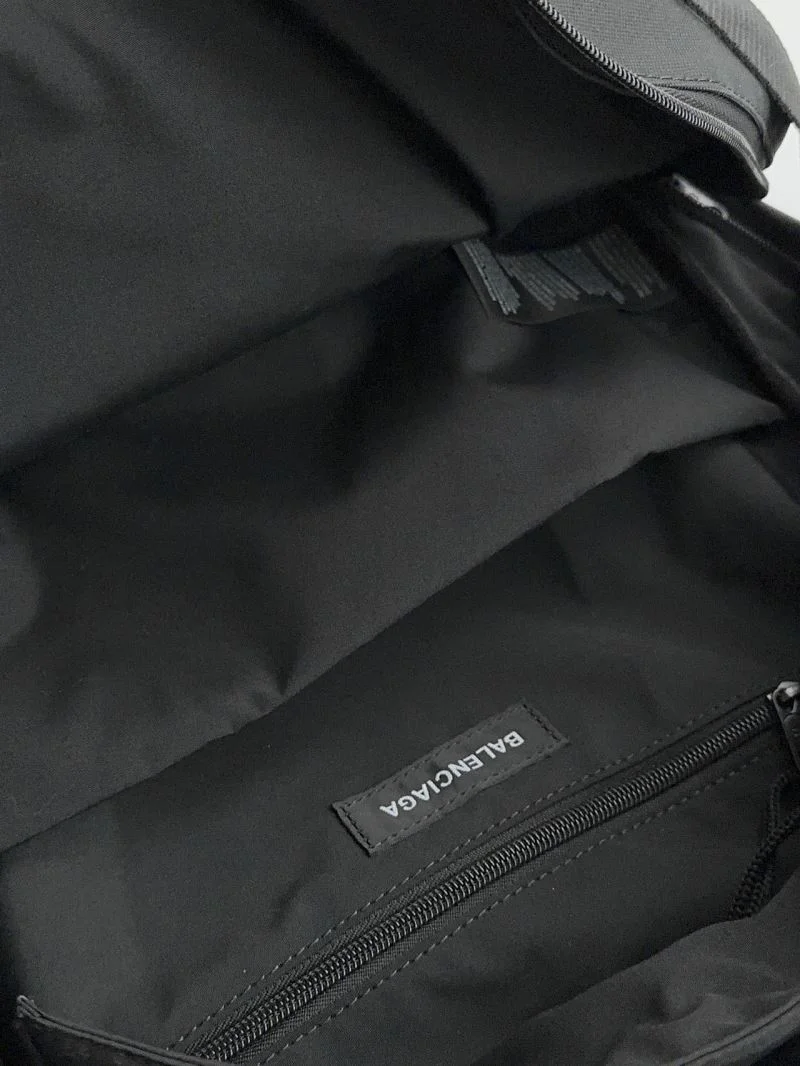 Balenciaga Sponsor Black Nylon Art Print Backpack OnTrend 38327