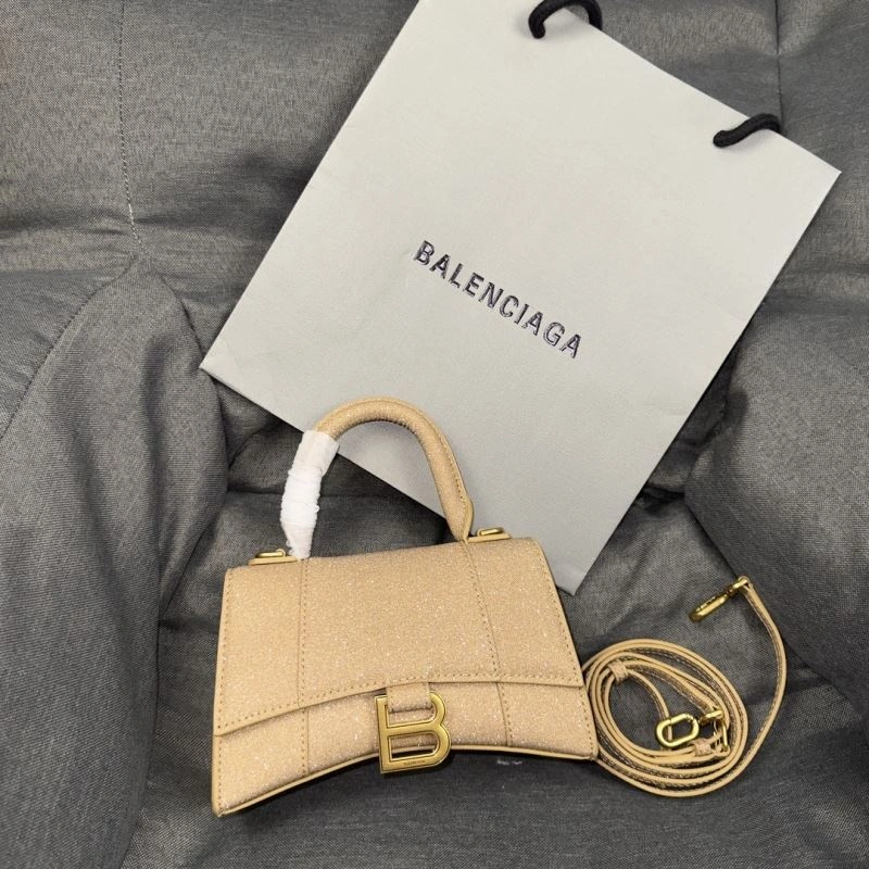 Sleek Balenciaga Starry Gold XS Shiny Hourglass Bag -  Chic 69978