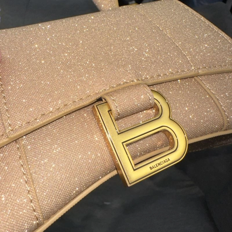 Sleek Balenciaga Starry Gold XS Shiny Hourglass Bag -  Chic 69978