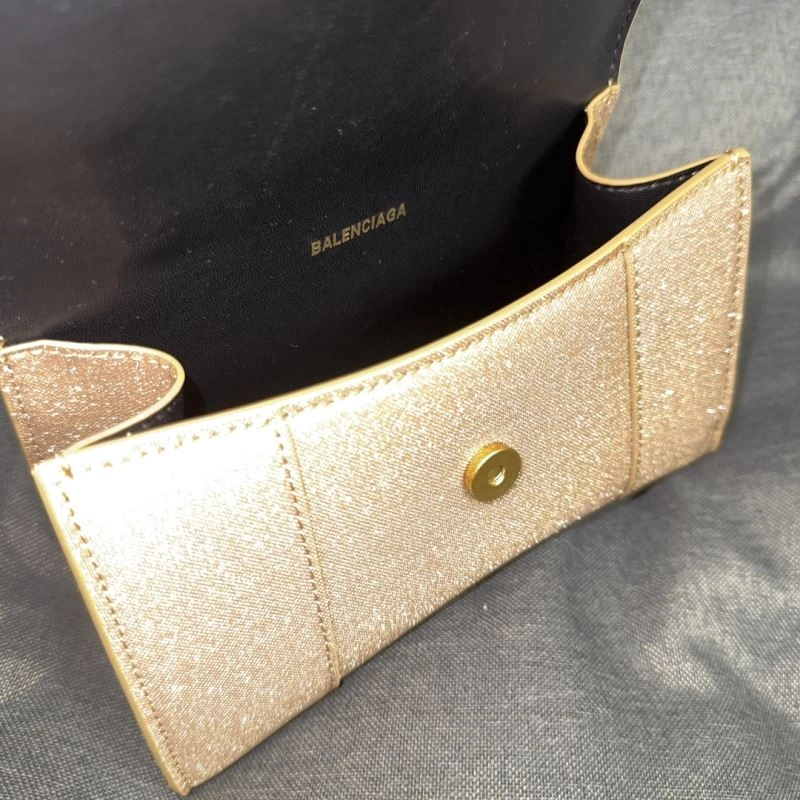 Sleek Balenciaga Starry Gold XS Shiny Hourglass Bag -  Chic 69978