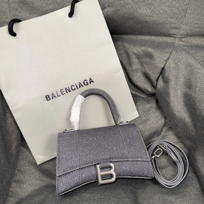 Balenciaga Starry Gray Mini Hourglass Bag with Metallic Detail Classic 70060