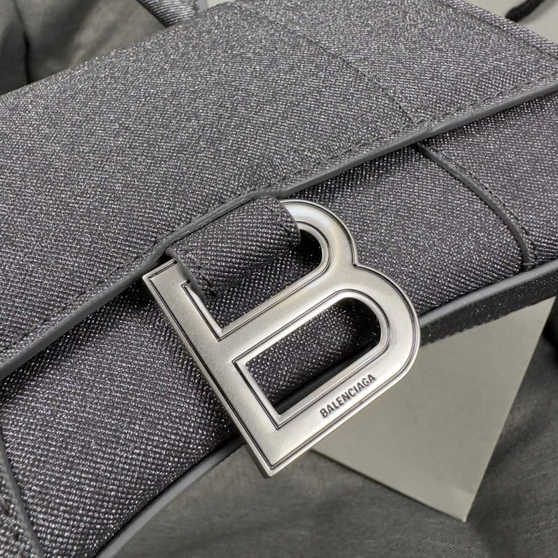 Balenciaga Starry Gray Mini Hourglass Bag with Metallic Detail Classic 70060
