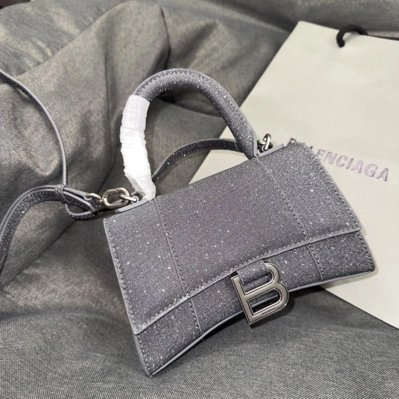 Balenciaga Starry Gray Mini Hourglass Bag with Metallic Detail Classic 70060