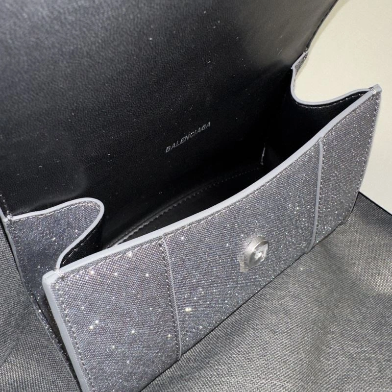 Balenciaga Starry Gray Mini Hourglass Bag with Metallic Detail Classic 70060