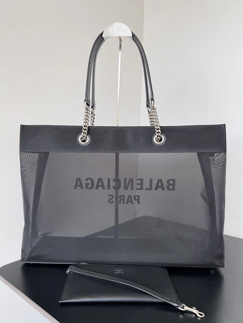 SoftTouch Balenciaga Summer 23 Duty Free Mesh Tote Bag with  Pouch 78581