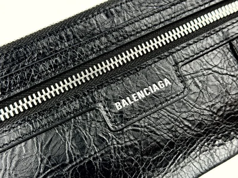 Original Balenciaga Superbusy  Lambskin Shoulder Clutch Bag 38245