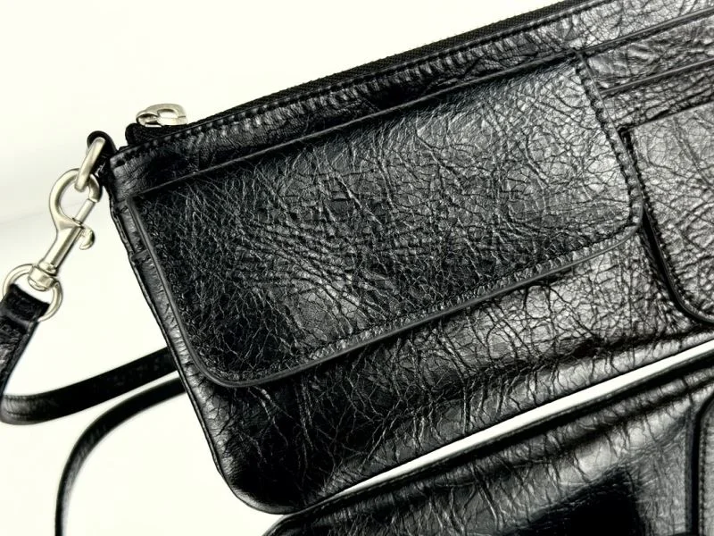 Original Balenciaga Superbusy  Lambskin Shoulder Clutch Bag 38245