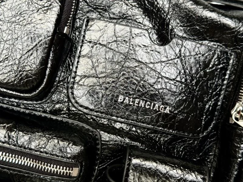 Balenciaga Superbusy Vintage Lambskin Motorcycle Tote Bag Tailored 38292