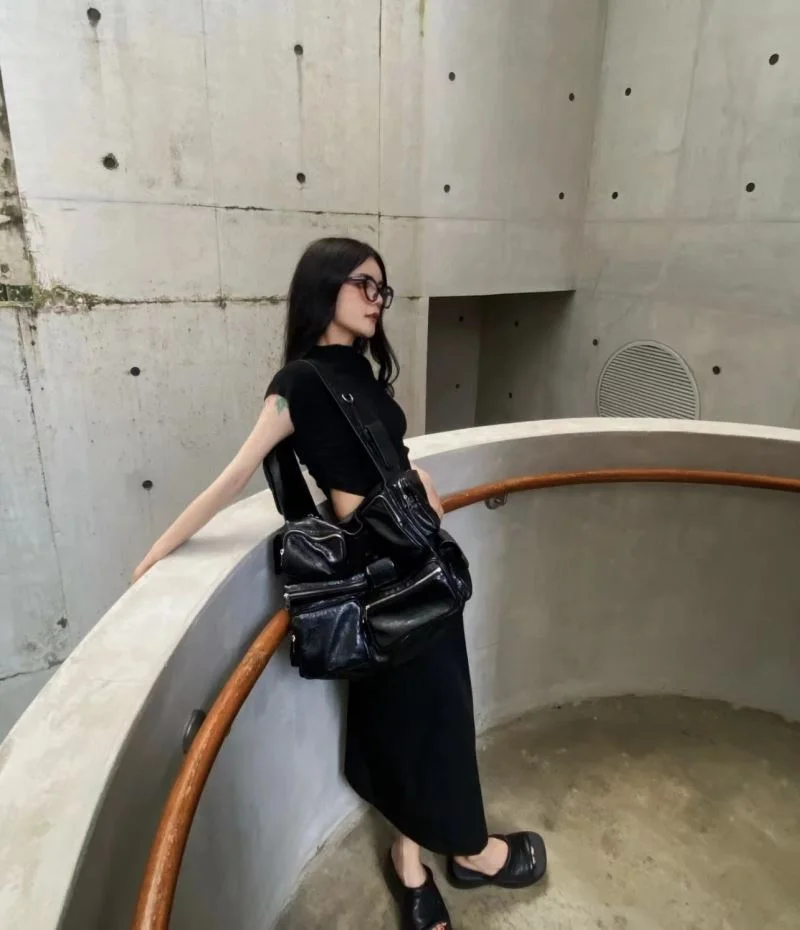 Balenciaga Superbusy Vintage Lambskin Motorcycle Tote Bag Tailored 38292