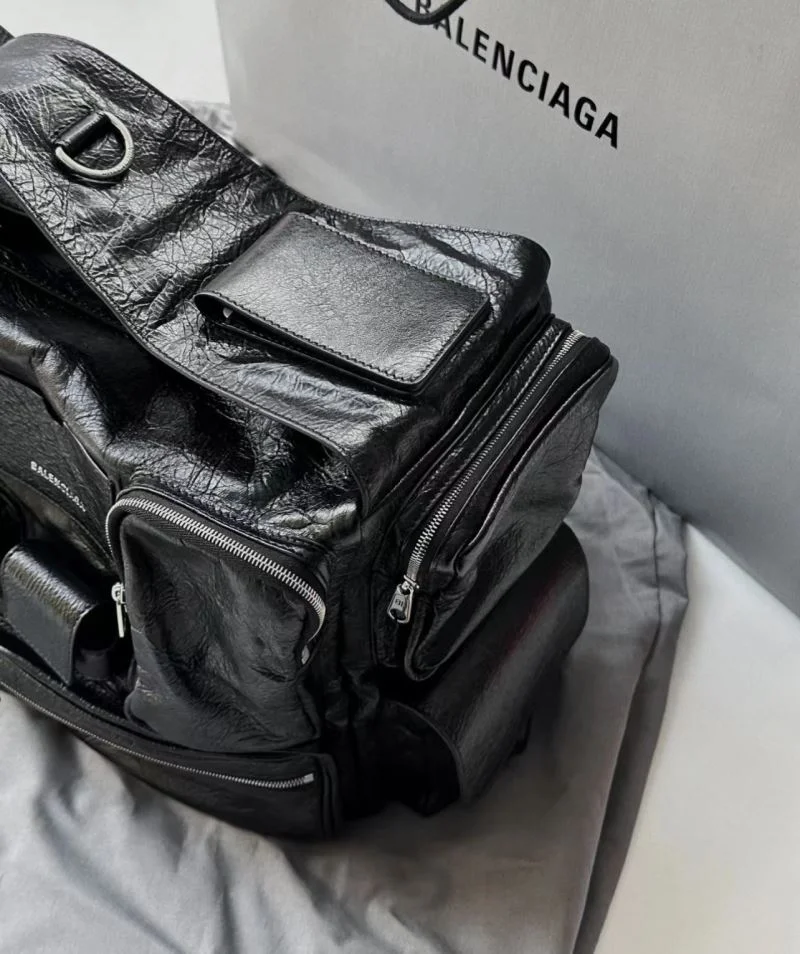 Balenciaga Superbusy Vintage Lambskin Motorcycle Tote Bag Tailored 38292
