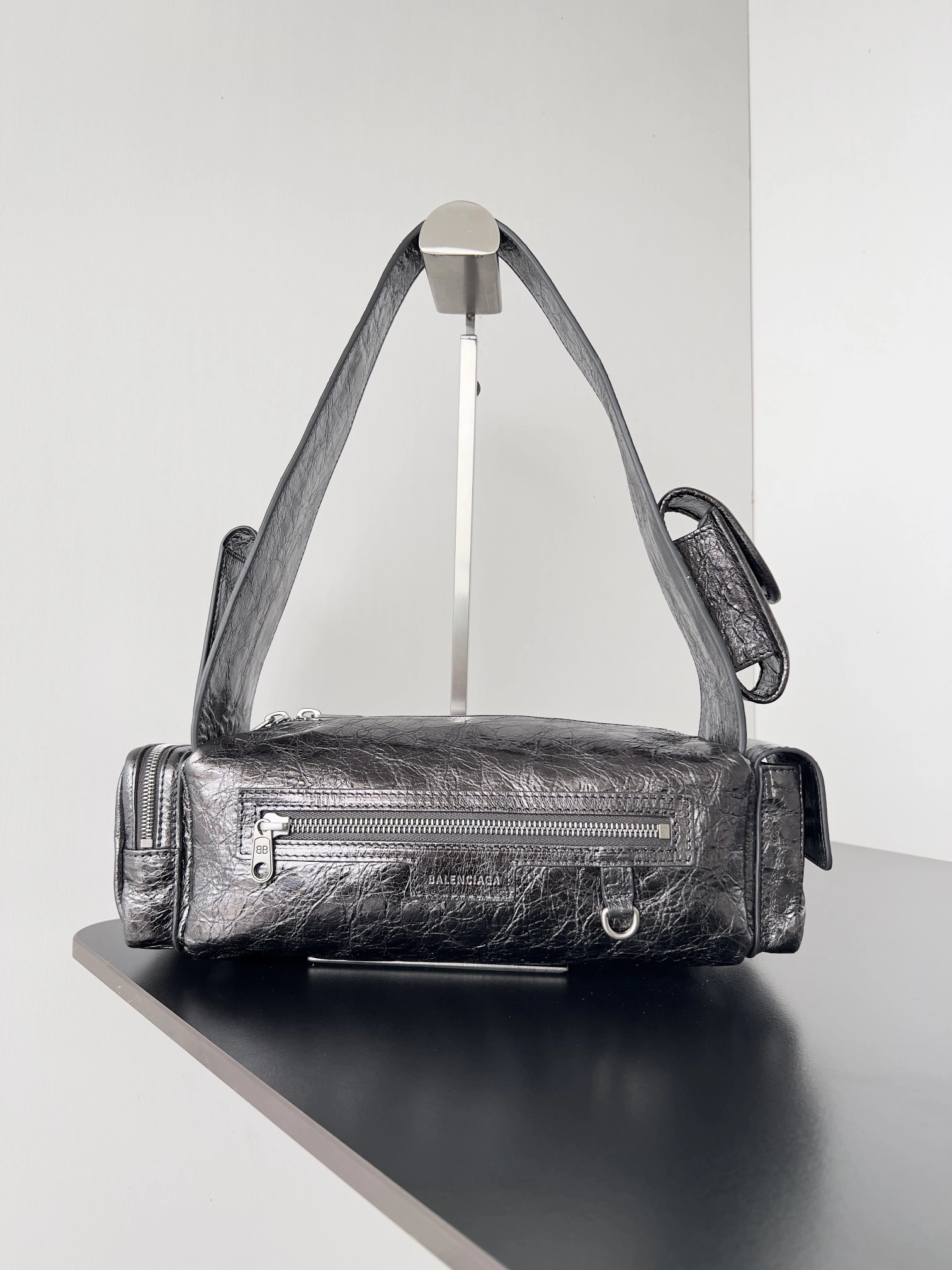 Balenciaga Superbusy Vintage Lambskin Shoulder Bag - Dark Punk Tote Lightweight 64711