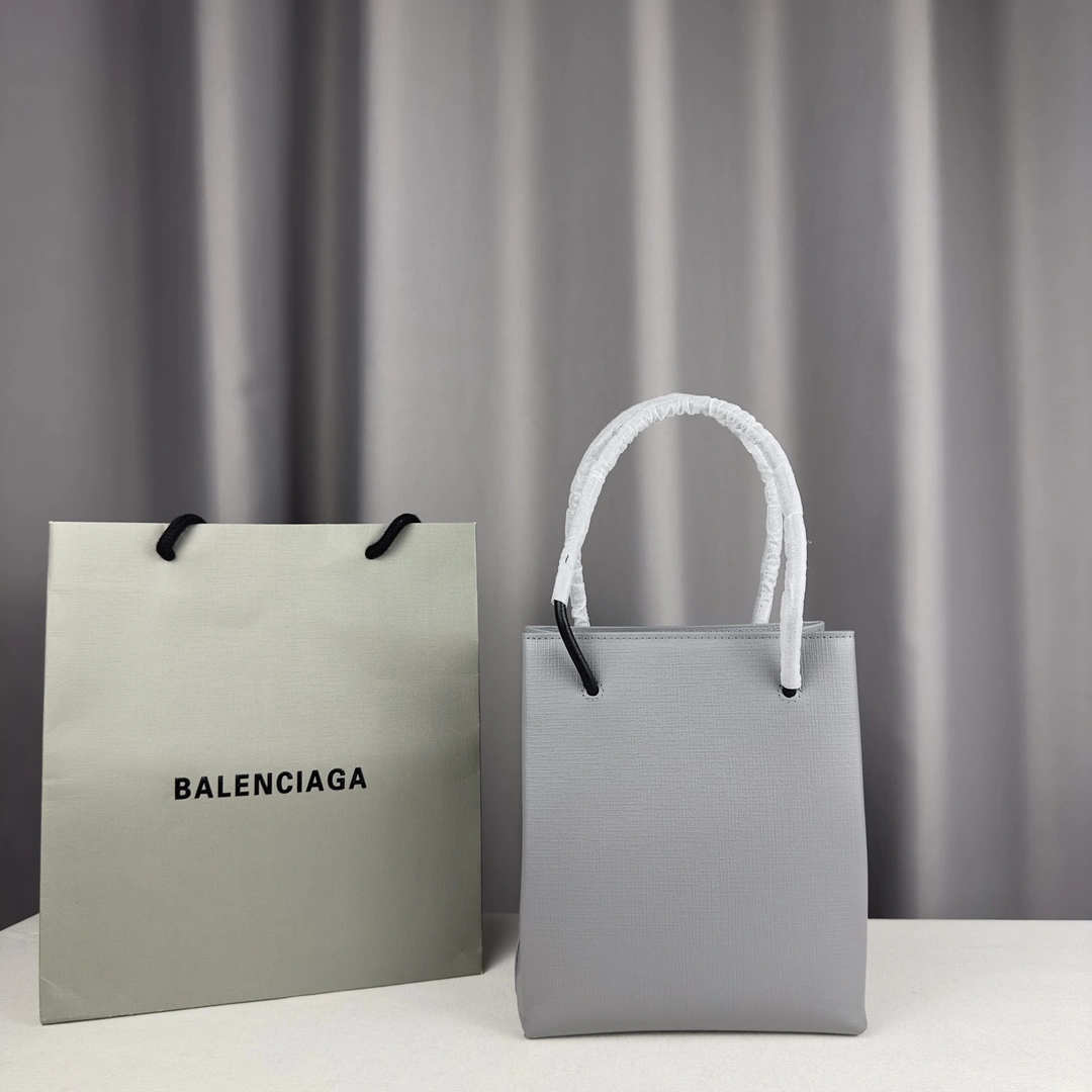 Efficient Balenciaga Toothpick Calfskin Square Shopping Bag with Nappa Handles 60870