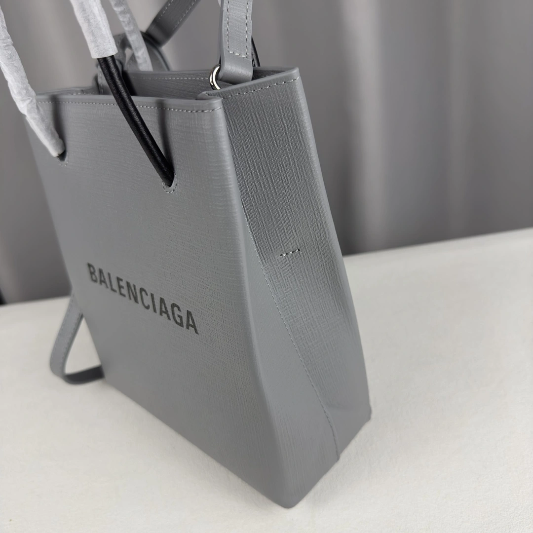 Efficient Balenciaga Toothpick Calfskin Square Shopping Bag with Nappa Handles 60870