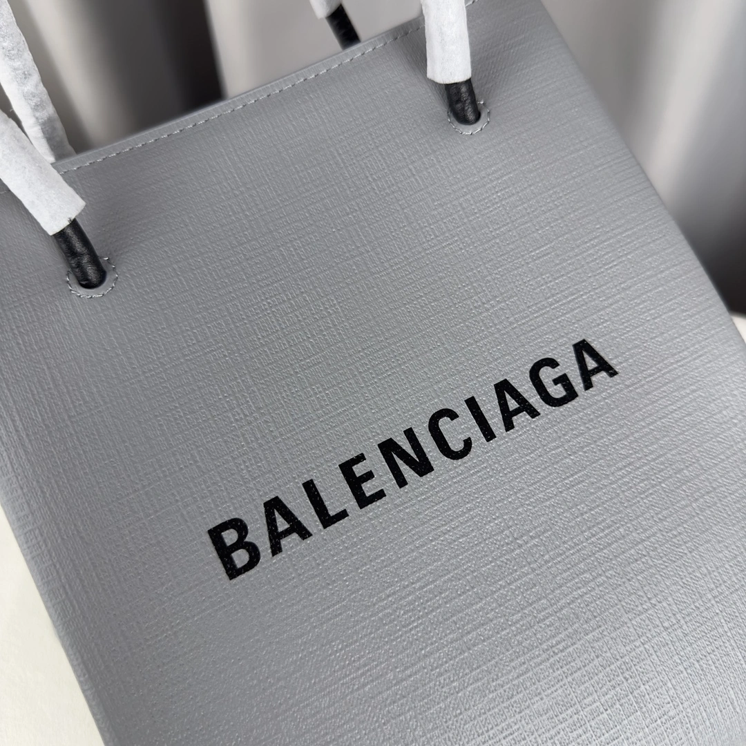 Efficient Balenciaga Toothpick Calfskin Square Shopping Bag with Nappa Handles 60870