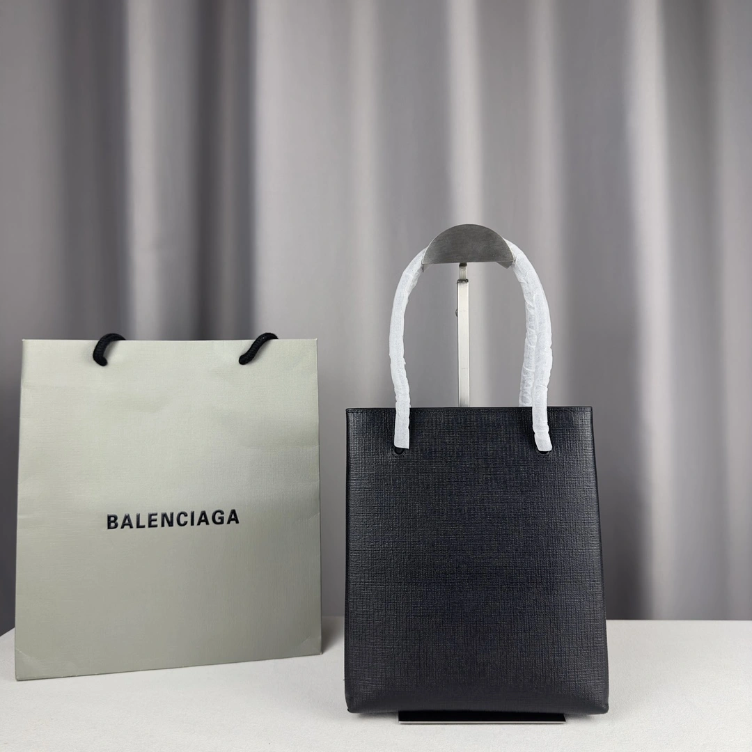 Balenciaga Toothpick-Pattern Calfskin Square Shopping Bag Compact 60955