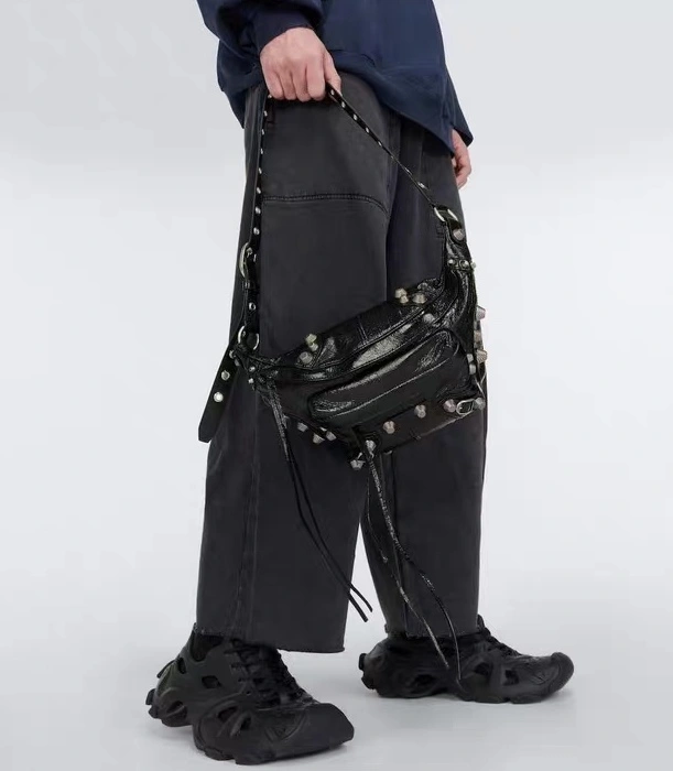 ZeroBulk Balenciaga  Street Style Motorcycle Folding Waist Bag - 20x5x19cm 78564