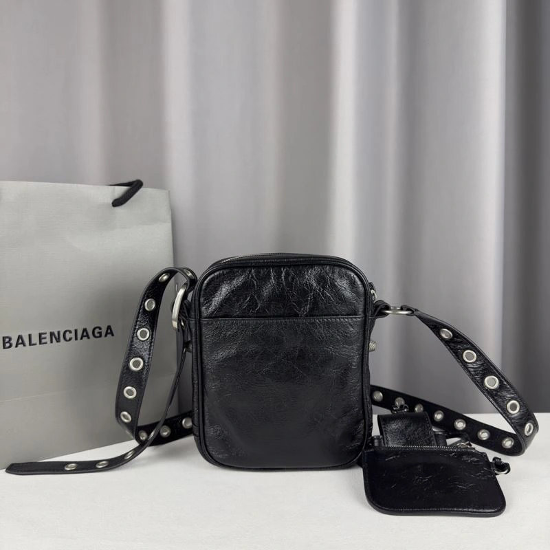 Balenciaga  Vertical Motorcycle Bag in Oil Wax Black Lightweight 70065