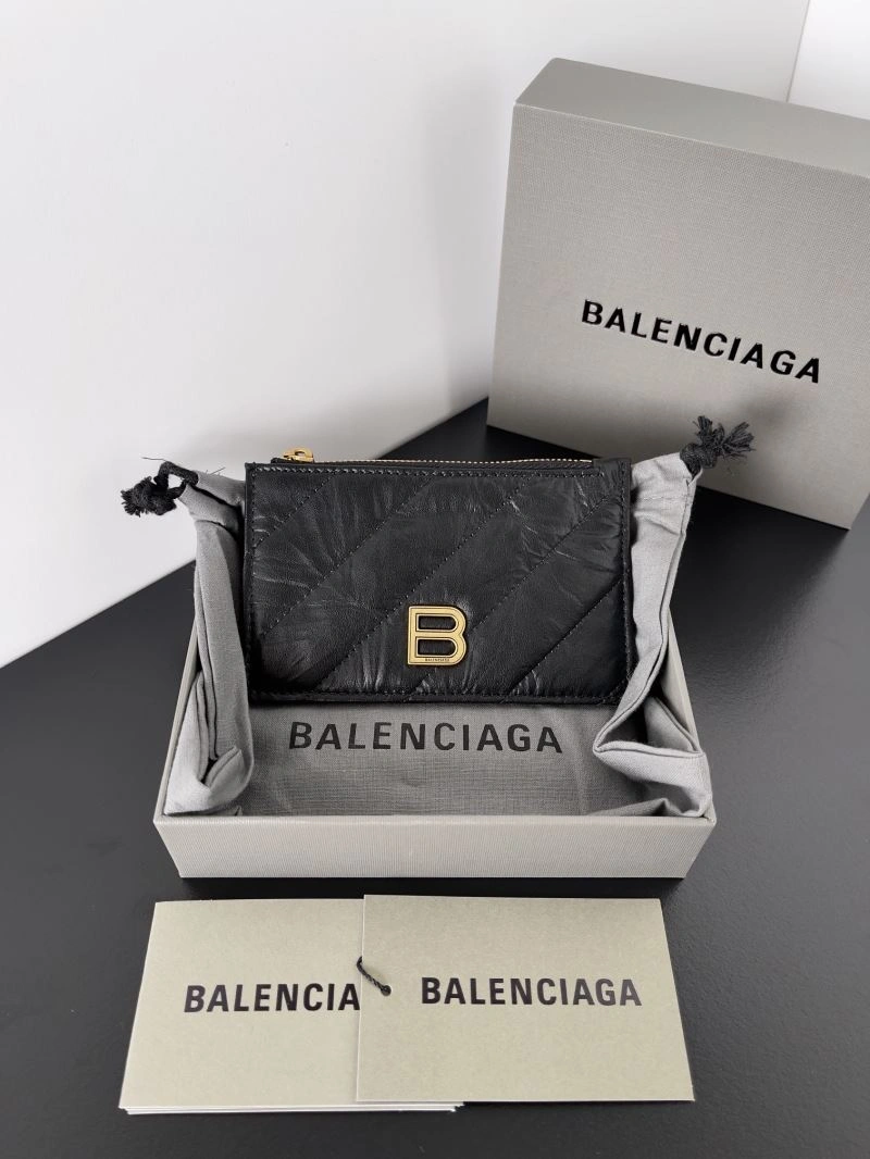 AllSeason Balenciaga Vintage B-Logo Quilted Coin Purse Wallet 69908