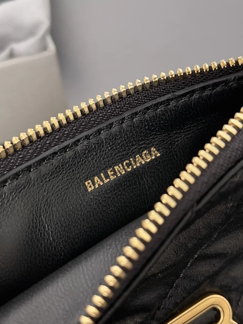 AllSeason Balenciaga Vintage B-Logo Quilted Coin Purse Wallet 69908