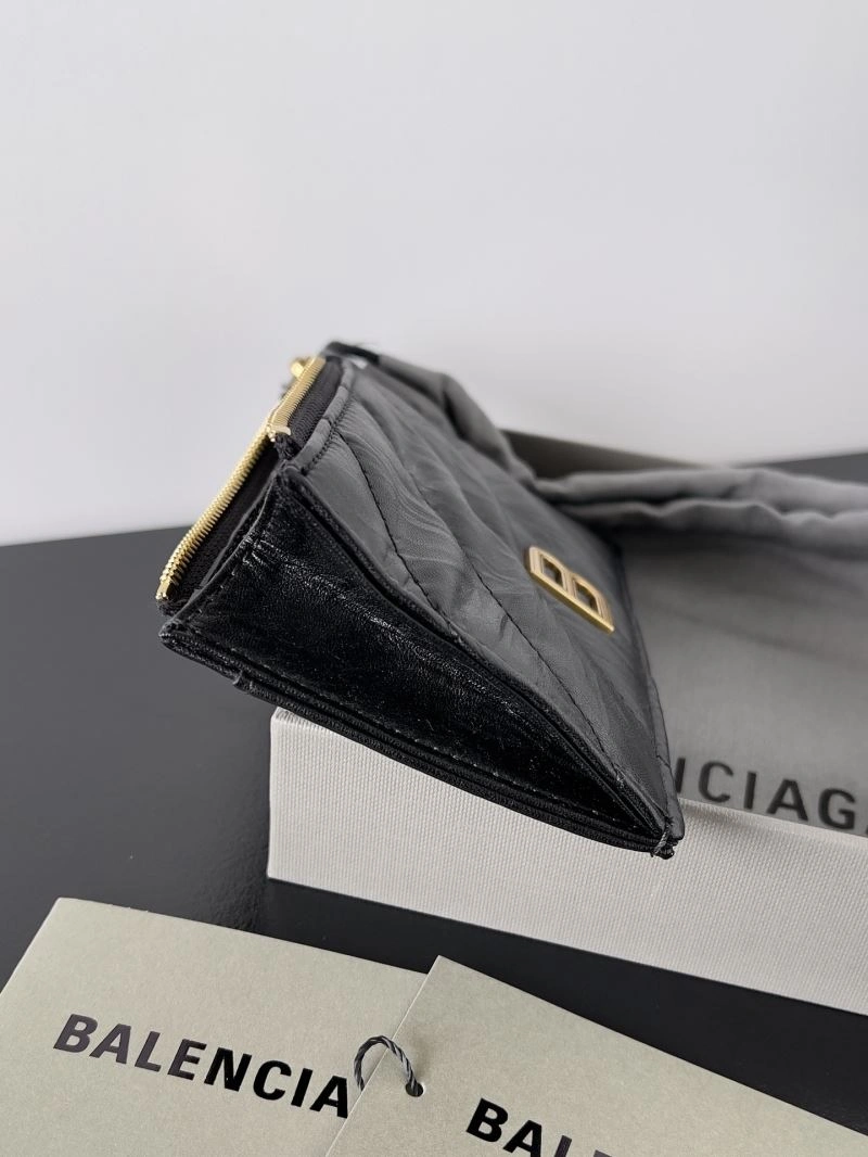 AllSeason Balenciaga Vintage B-Logo Quilted Coin Purse Wallet 69908