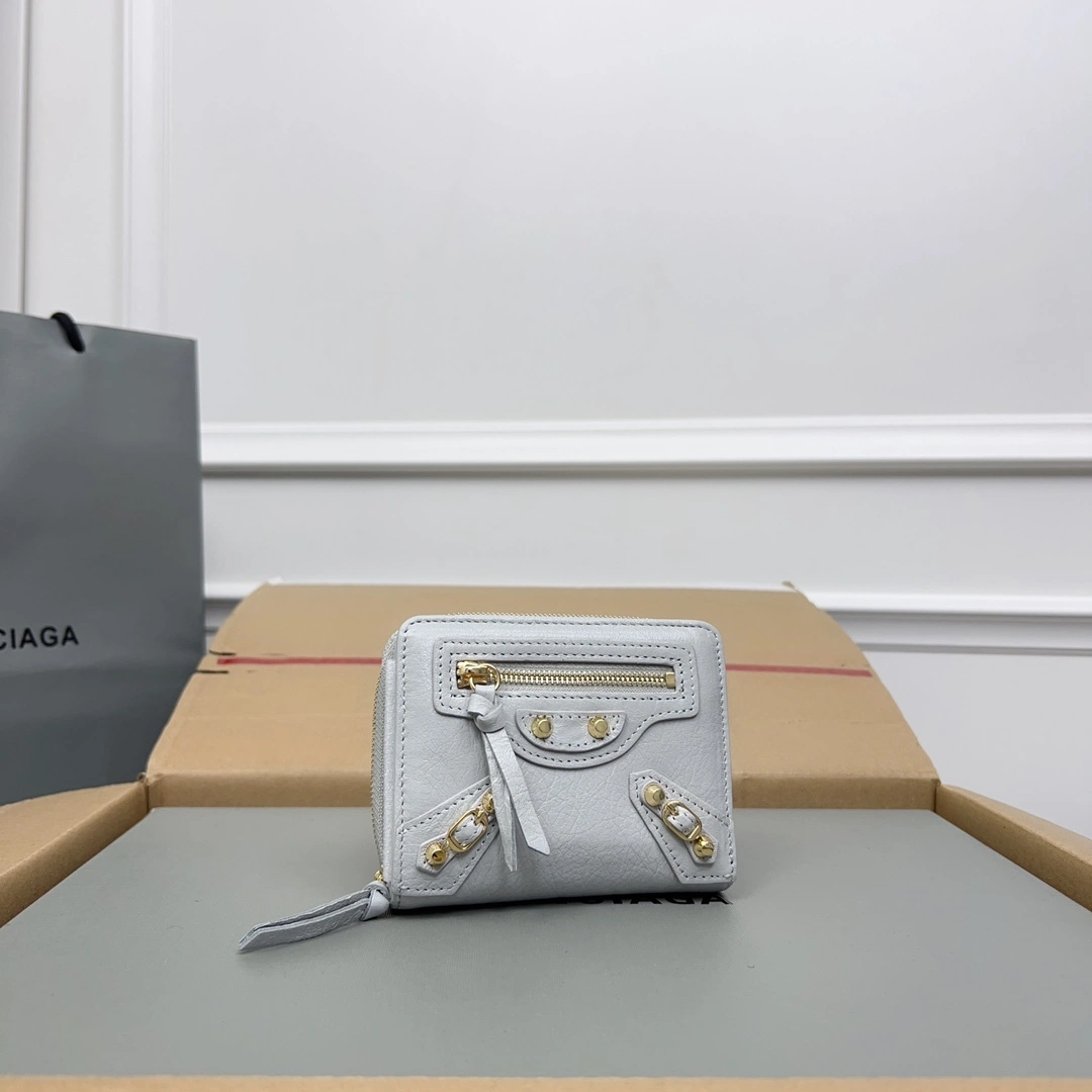 Balenciaga Vintage Cracked Leather  Card Holder EyeCatching 60850