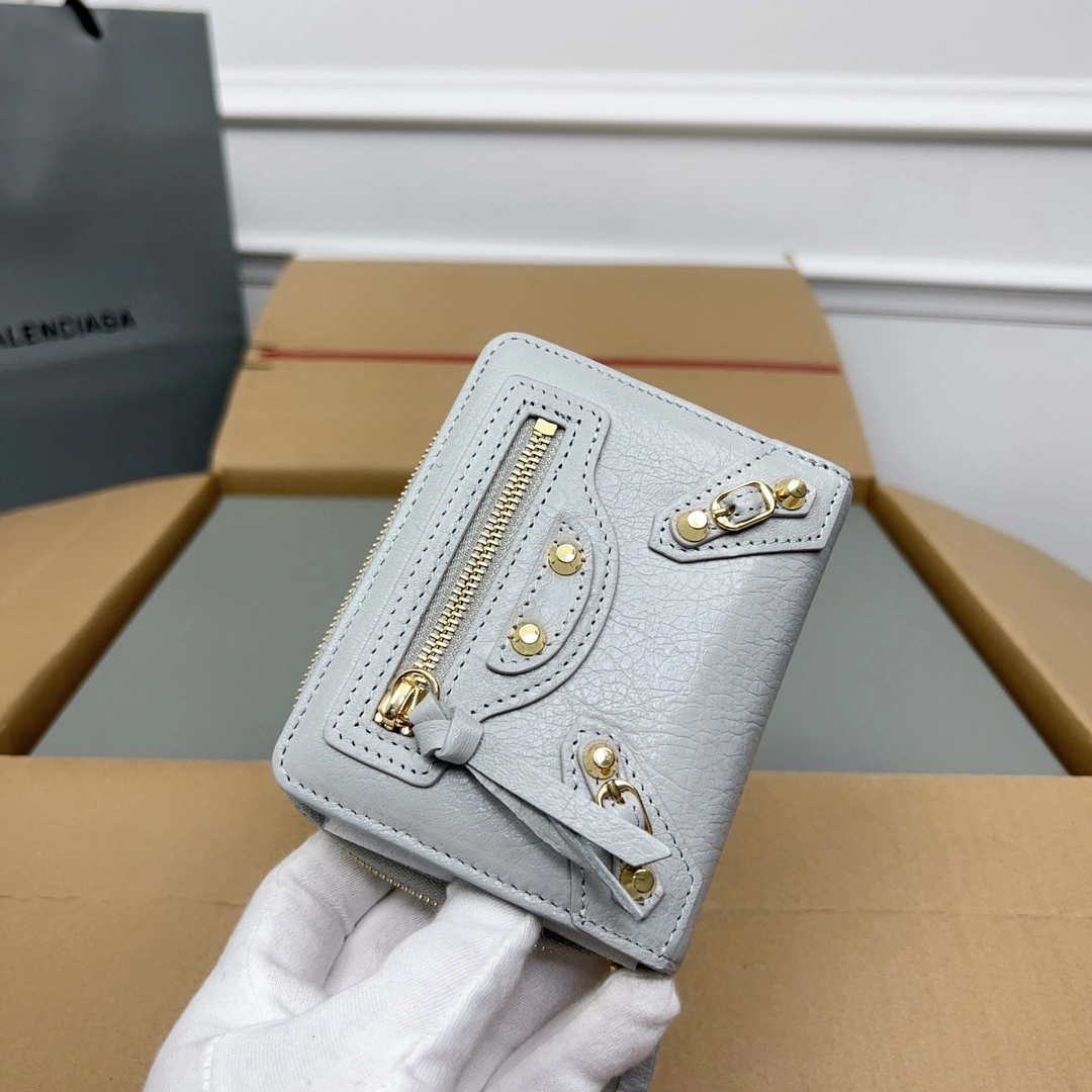 Balenciaga Vintage Cracked Leather  Card Holder EyeCatching 60850