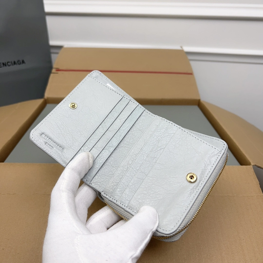 Balenciaga Vintage Cracked Leather  Card Holder EyeCatching 60850