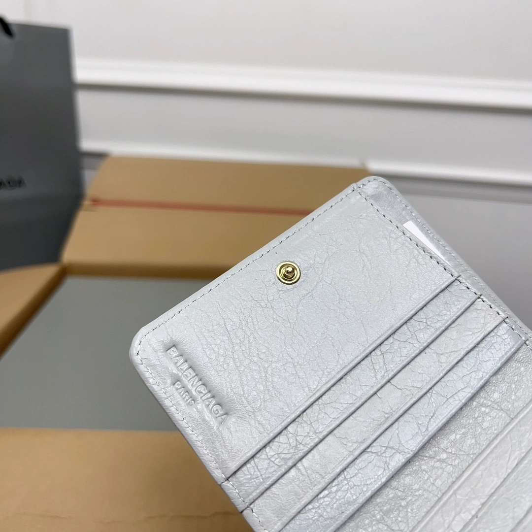 Balenciaga Vintage Cracked Leather  Card Holder EyeCatching 60850