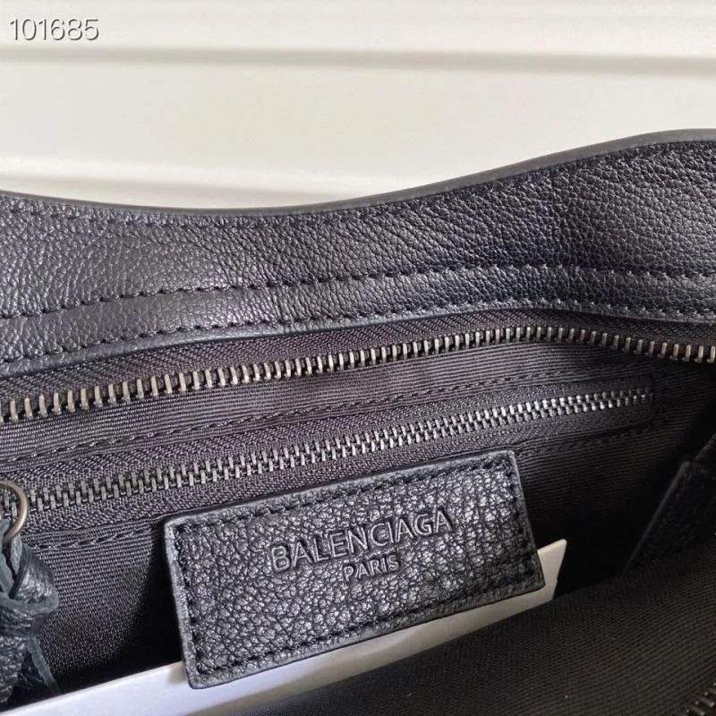 Balenciaga Vintage Goat Leather Motorcycle Bag with Brass Studs FreshLook 38317