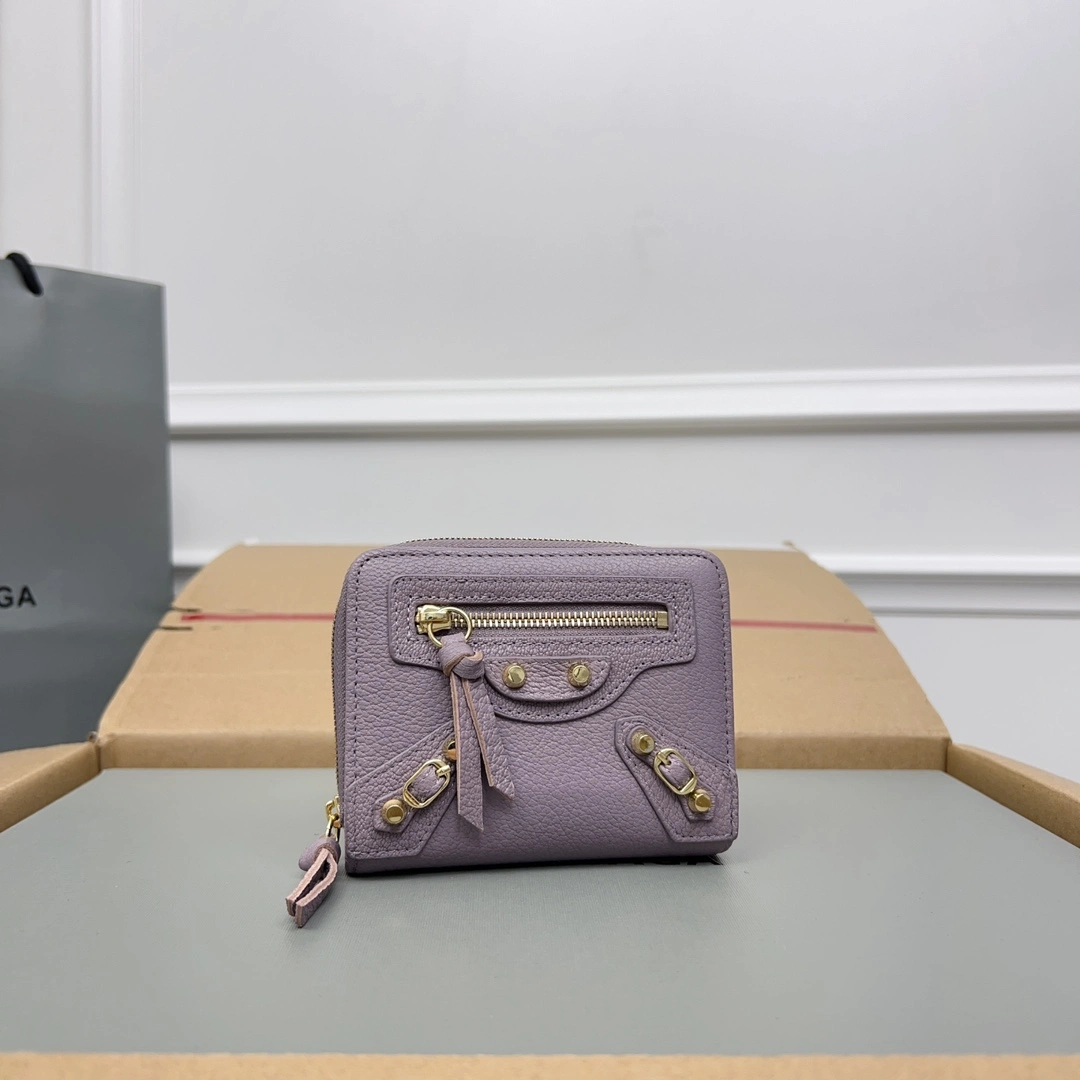 Balenciaga Vintage Light Purple Goatskin  Wallet TravelReady 60841